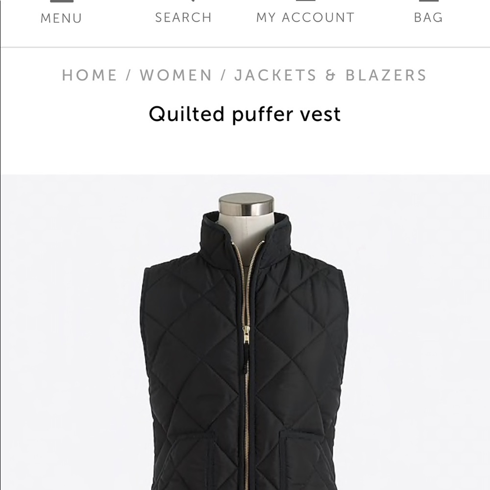 Jcrew Factory black quilted puffer vest